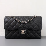 Chanel Classic Flap Small | Black Caviar Silver Hardware-front1