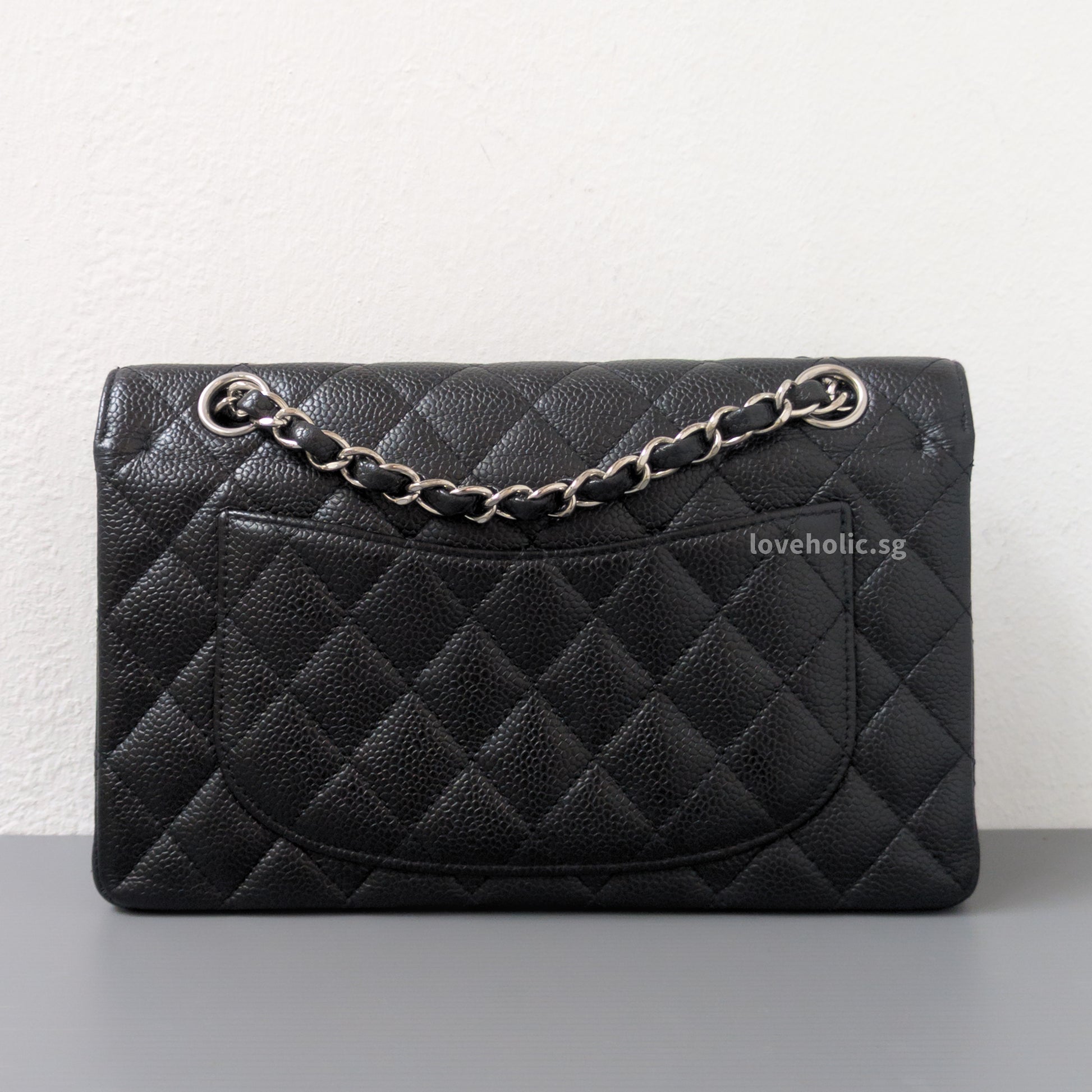 Chanel Classic Flap Small | Black Caviar Silver Hardware-back