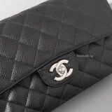 Chanel Classic Flap Small | Black Caviar Silver Hardware-details