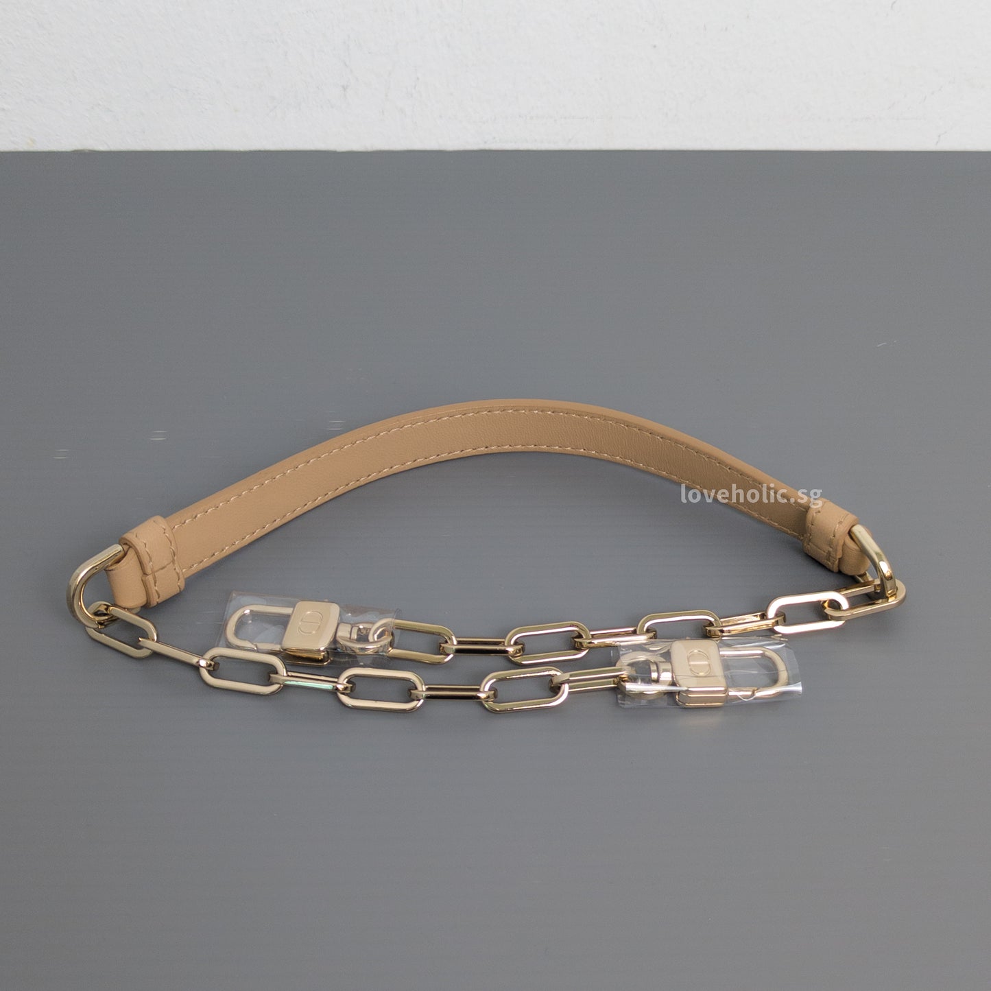 Dior Lady D-Joy Small | Biscuit Lambskin Light Gold Hardware-details