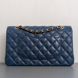 Classic Flap Medium | 19C Navy Blue Caviar Light Gold Hardware