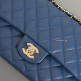 Classic Flap Medium | 19C Navy Blue Caviar Light Gold Hardware