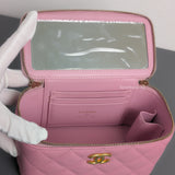 Top Handle Vanity On Chain "Pick Me Up" 22S | Pink Caviar Brushed Gold Hardware