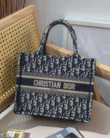 Tote Bag Small | Blue Dior Oblique Embroidery