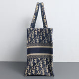 Tote Bag Small | Blue Dior Oblique Embroidery