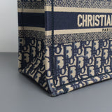 Tote Bag Small | Blue Dior Oblique Embroidery