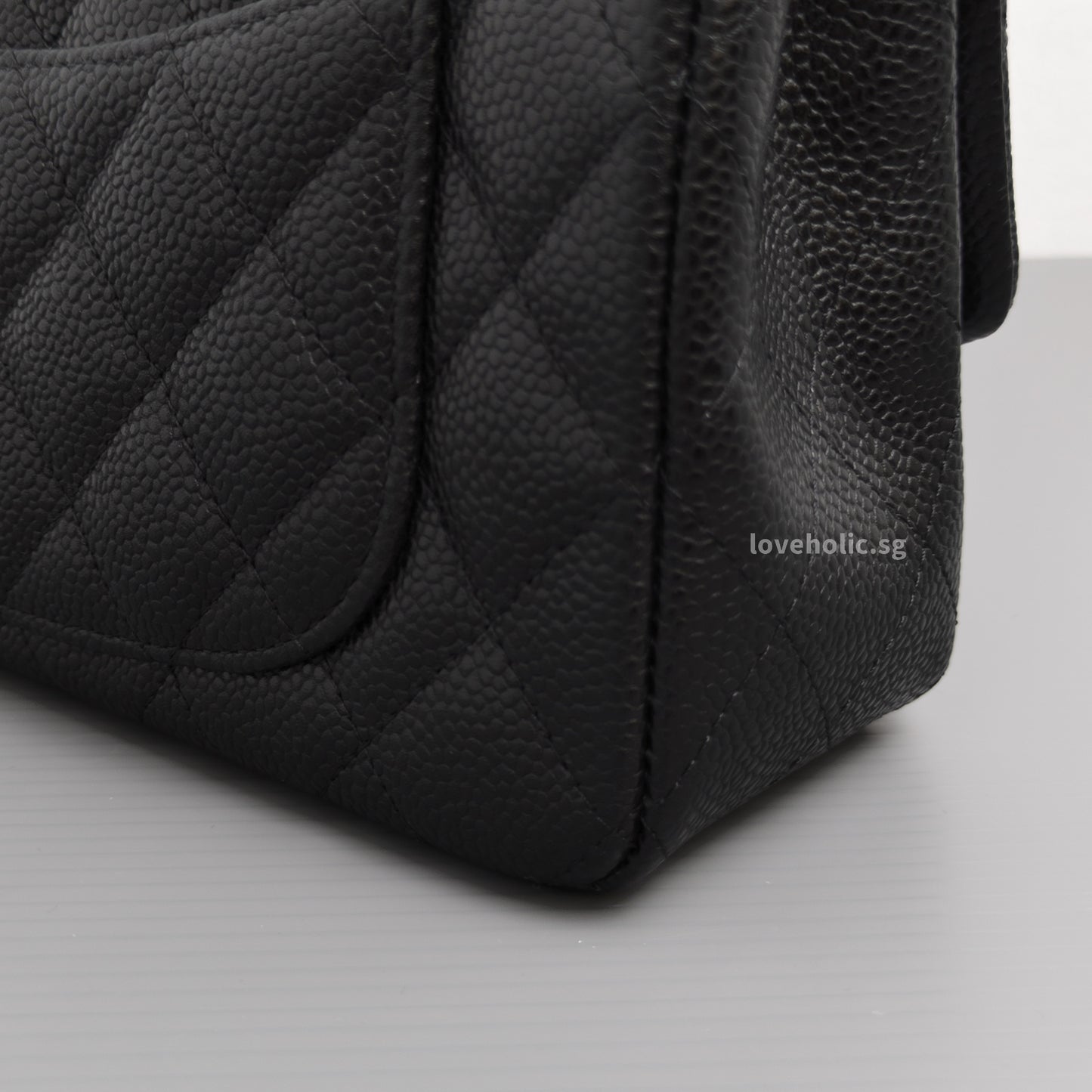 Chanel Mini Rectangle 18S Black Caviar Silver Hardware-details