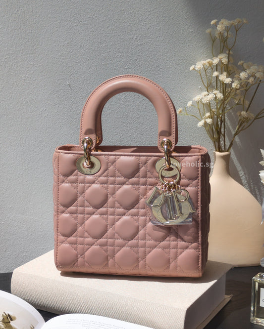 Dior My ABC Lady Dior Small | Blush  Lambskin Light Gold Hardware-front