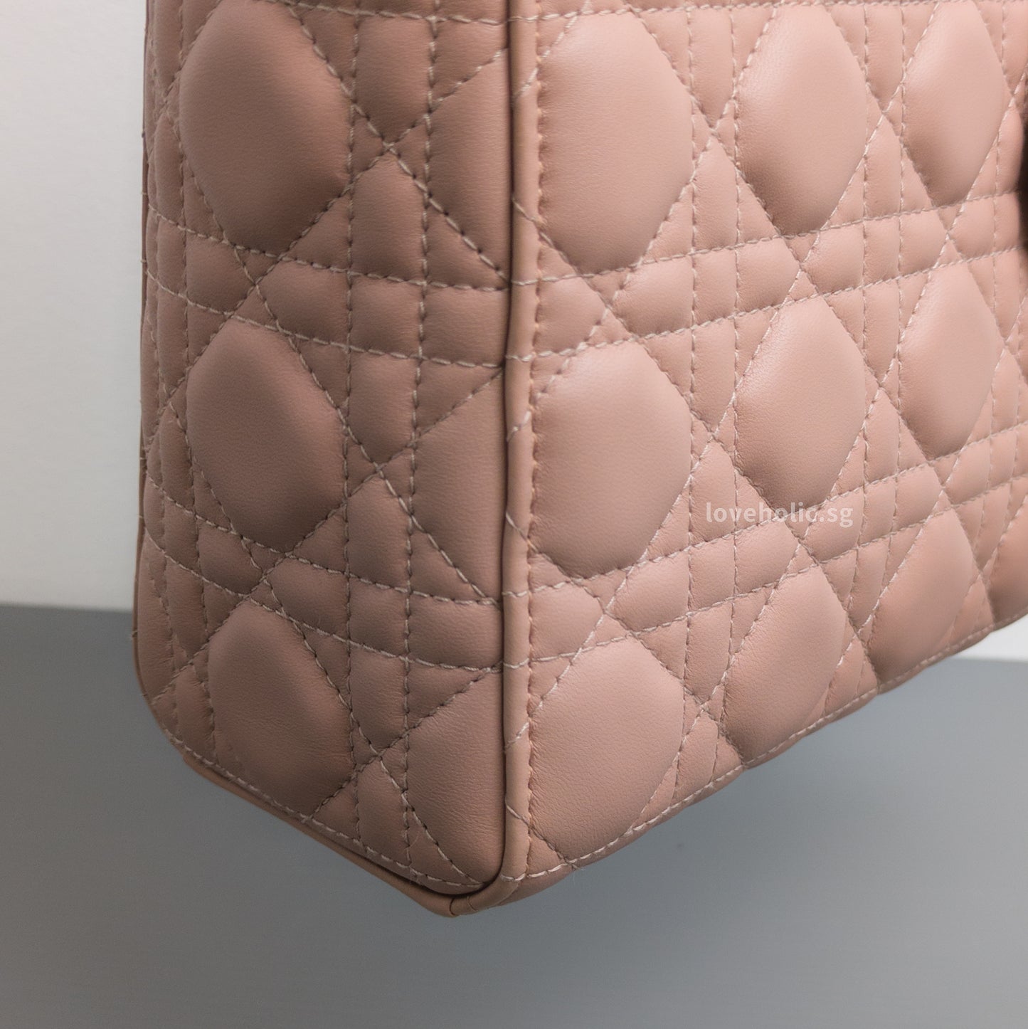 Dior My ABC Lady Dior Small | Blush  Lambskin Light Gold Hardware-details