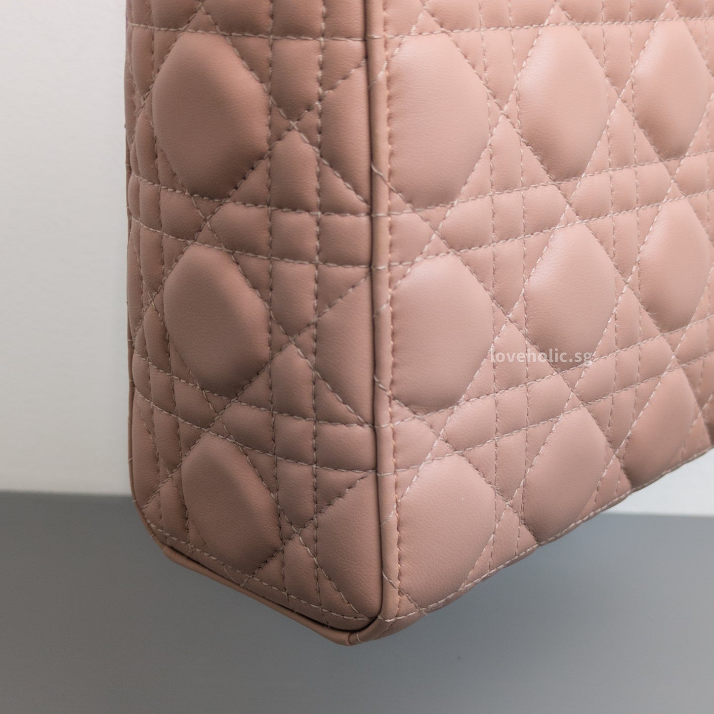 Dior My ABC Lady Dior Small | Blush  Lambskin Light Gold Hardware-details