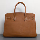 Hermes Birkin Retourne 30 | Gold Togo Palladium Hardware-back