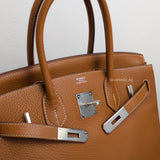Hermes Birkin Retourne 30 | Gold Togo Palladium Hardware-details