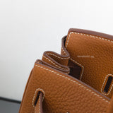 Hermes Birkin Retourne 30 | Gold Togo Palladium Hardware-details