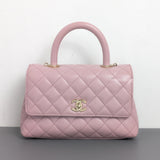 Chanel Coco Handle Small | 24A Light Pink Caviar Light Gold Hardware-front1