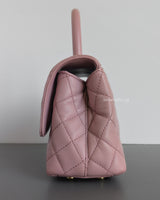 Coco Handle Small | 24A Light Pink Caviar Light Gold Hardware