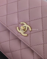 Coco Handle Small | 24A Light Pink Caviar Light Gold Hardware