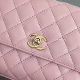 Chanel Coco Handle Small | 24A Light Pink Caviar Light Gold Hardware-details