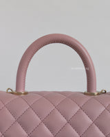 Coco Handle Small | 24A Light Pink Caviar Light Gold Hardware