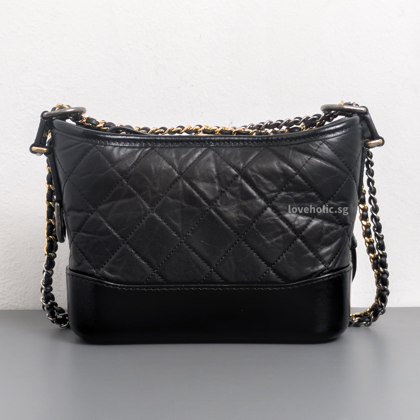 Chanel Gabrielle Hobo Small | Black Calfskin Multicolored Hardware-back