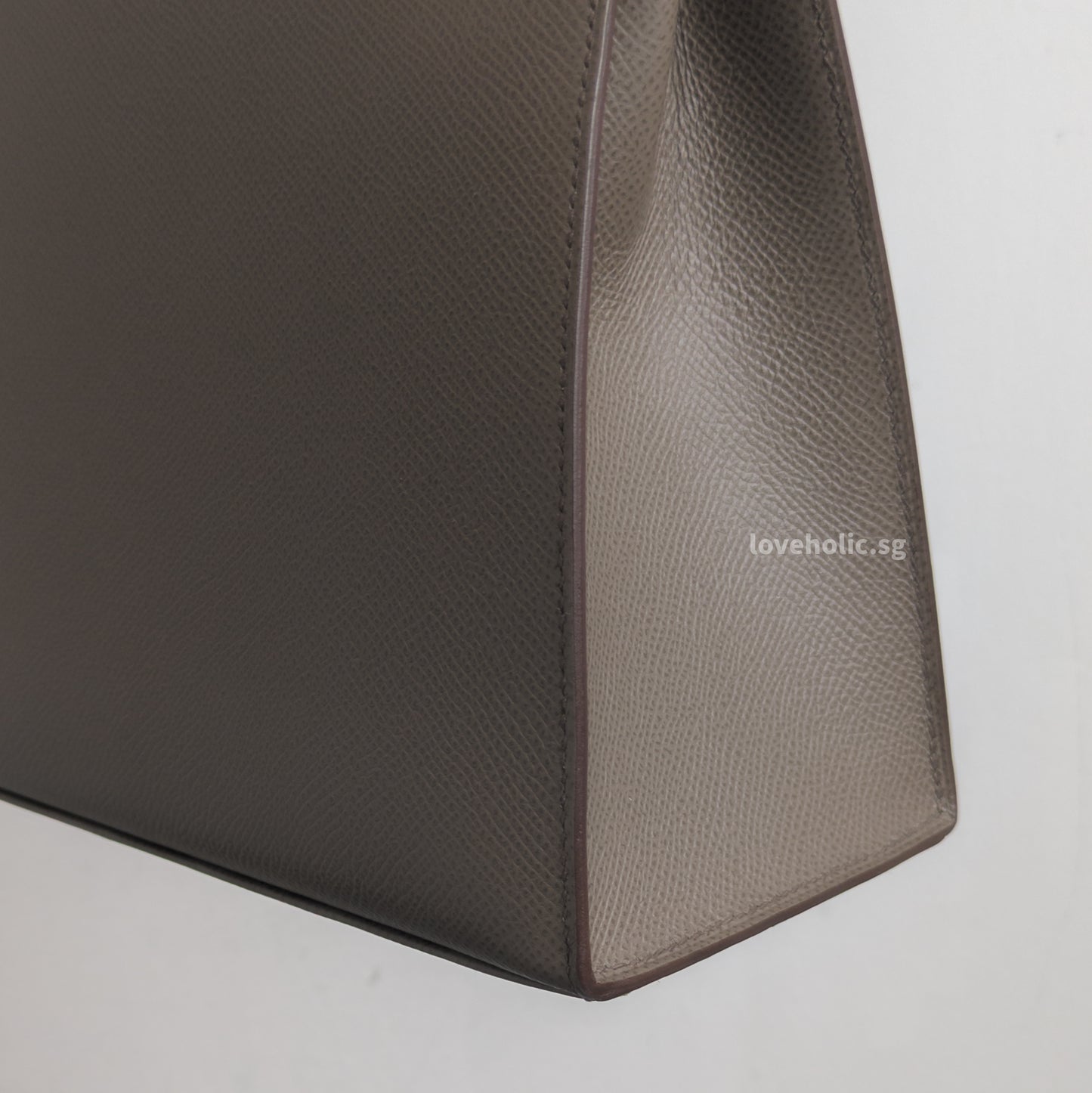 Hermes Kelly Sellier 25 | Gris Etain Epsom Gold Hardware-details