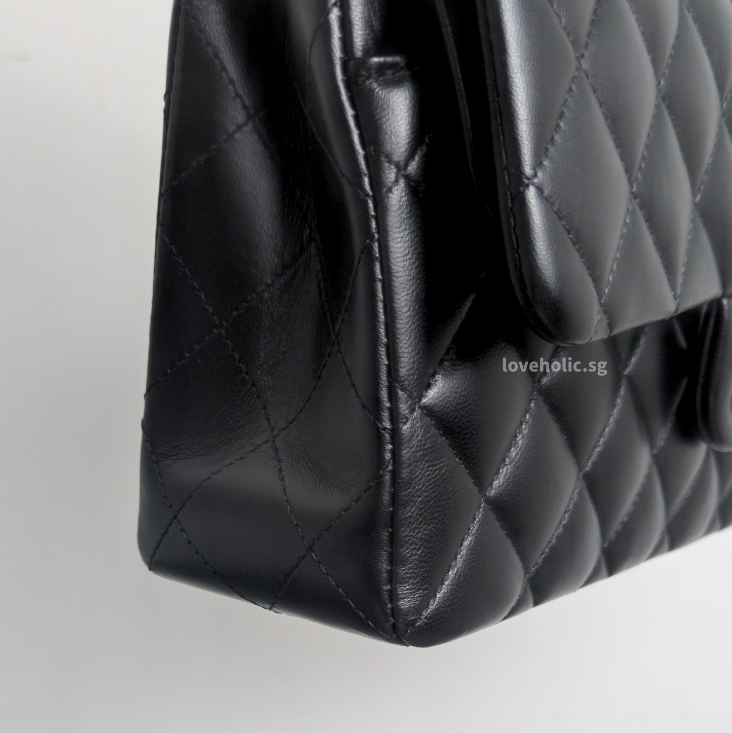 Chanel Classic Flap Small | Black Lambskin Rose Gold Hardware-details