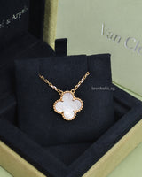 Van Cleef & Arpels VCA Vintage Alhambra Necklace Mother Of Pearl 18K Gold-front