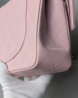Chanel Classic Flap Small | 22B Light Pink Caviar Light Gold Hardware-details