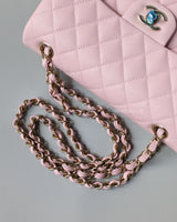 Chanel Classic Flap Small | 22B Light Pink Caviar Light Gold Hardware-details