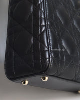 Dior Lady Dior Mini | Black Lambskin Light Gold Hardware-details