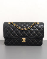 Chanel Classic Flap Medium | Black Caviar Gold Hardware-front1