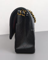 Chanel Classic Flap Medium | Black Caviar Gold Hardware-details