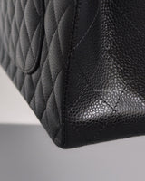 Chanel Classic Flap Medium | Black Caviar Gold Hardware-details