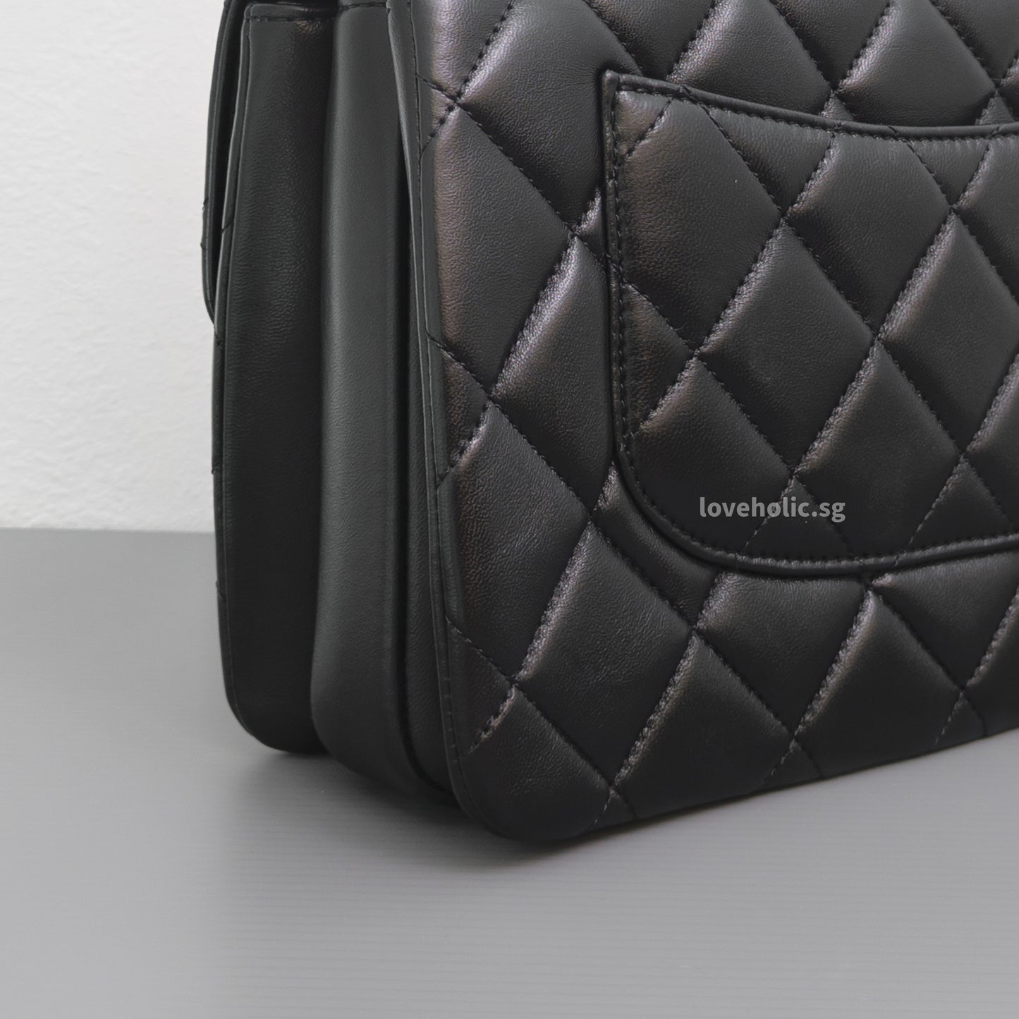 Trendy CC Top Handle Small | Black Lambskin Light Gold Hardware