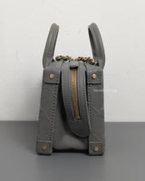 Chanel Mini CC Vanity Case wth Chain | Grey Lambskin Light Gold Hardware-side