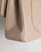 Chanel Classic Flap Small | 24K Light Beige Lambskin Light Gold Hardware-details