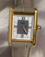 Cartier Vintage Vintage Must de Cartier Tank Vermeil Small | 925 Silver & 18K Gold Case -front