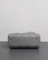 Dior Lady Dior Mini | Grey Lambskin Light Gold Hardware-details