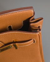 Hermes Birkin Retourne 25 | Gold Togo Gold Hardware-details
