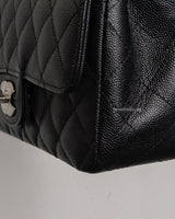 Chanel Mini Rectangle Black Caviar Silver Hardware-details