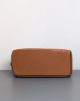 Loewe Puzzle Small | Tan Calfskin Silver Hardware-details