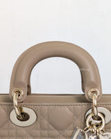 Dior Lady D-Joy Small | Beige Lambskin Light Gold Hardware-details