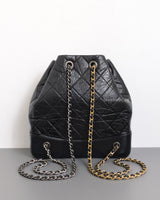 Chanel Gabrielle Backpack Small | Black Calfskin Multicolored Hardware-back