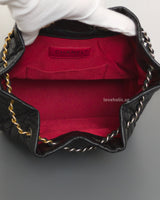 Chanel Gabrielle Backpack Small | Black Calfskin Multicolored Hardware-details