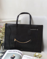 Celine Luggage Black Calfskin Gold Hardware-front