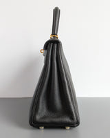 Kelly 28 Black Togo Gold Hardware