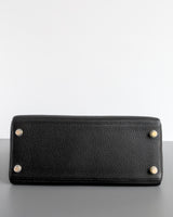 Kelly 28 Black Togo Gold Hardware