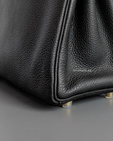Kelly 28 Black Togo Gold Hardware