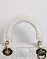 Dior My ABC Lady Dior Small | Latte Lambskin Light Gold Hardware-details