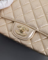 Chanel Classic Flap Mini Square | 21P Champagne Gold Lambskin Light Gold Hardware-details
