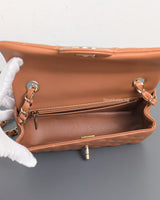 Chanel Classic Flap Mini Rectangle | 22S Caramel Lambskin Light Gold Hardware-details